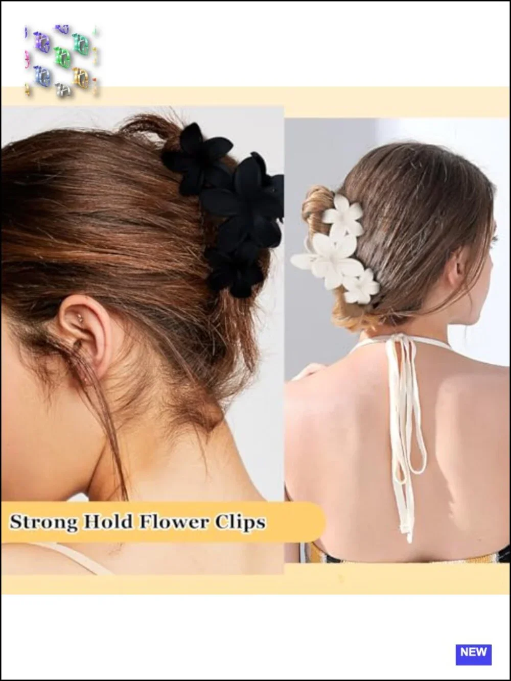 4 Pcs Large Matte Non-Slip Claw Hair Clips Strong Hold Jaw Clips Accessories